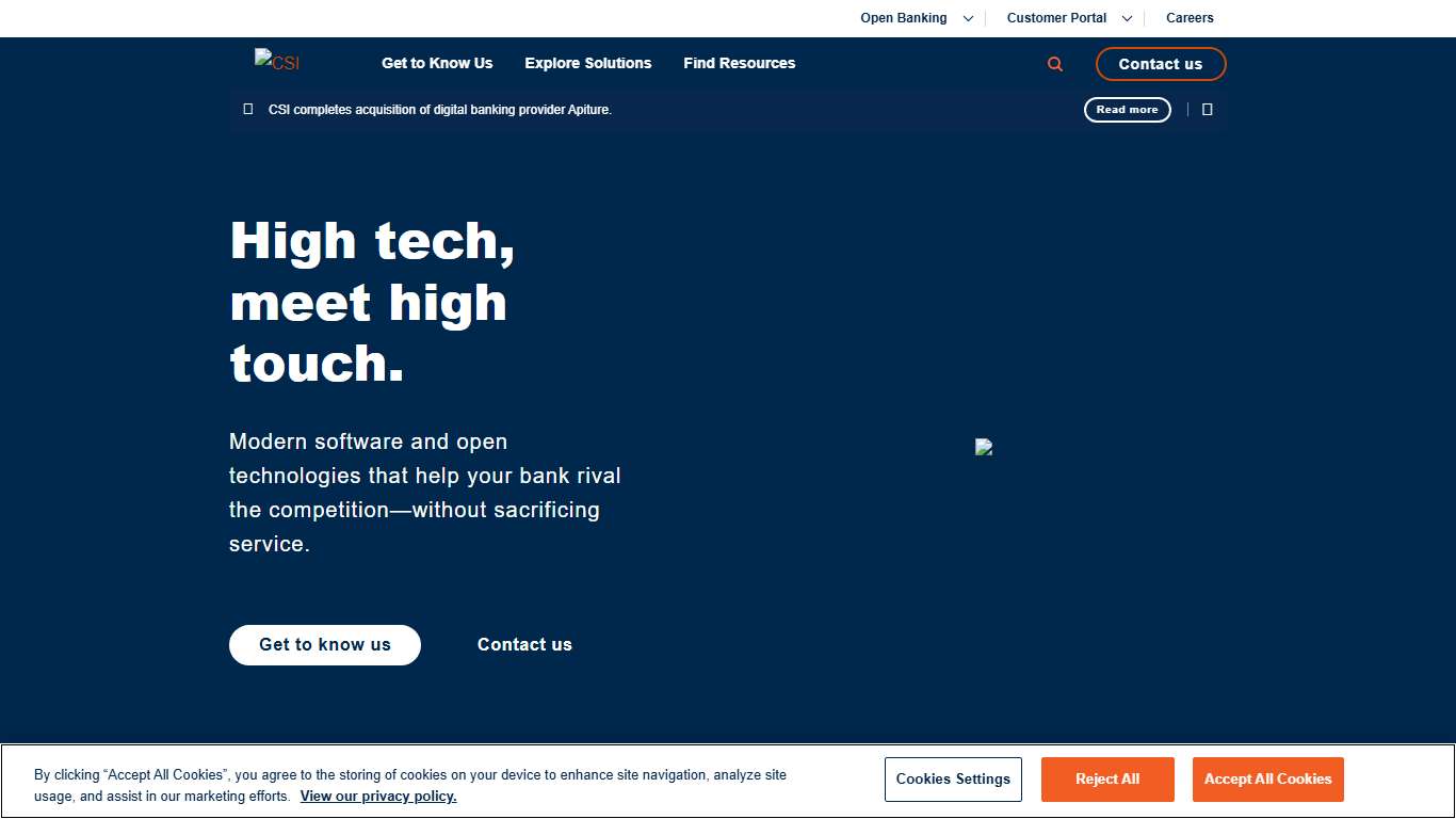 CSI Innovative Modern Banking Technology CSI